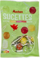 Sucettes - Parfums citron-Cerise-Cola-Pomme