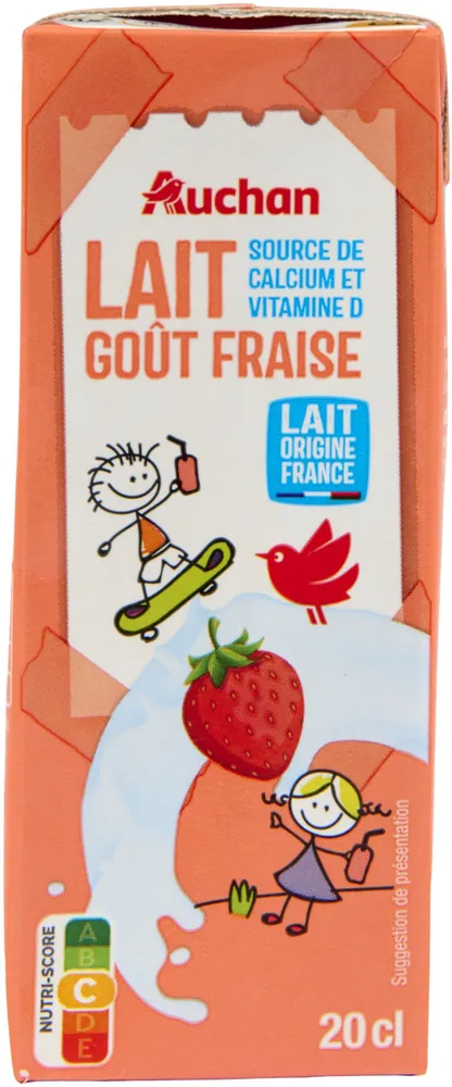 Lait goût fraise