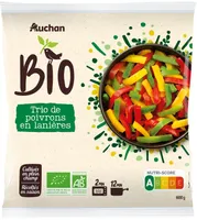 Trio de poivrons bio issus de l'agriculture biologique