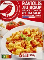 Auchan raviolis au bœuf sauce tomate et basilic