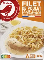 Filet de poulet sauce citron et tagliatelles