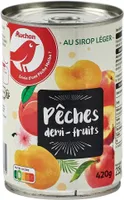 Pêches demi fruits au sirop léger