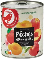 Pêches demi fruits au sirop léger