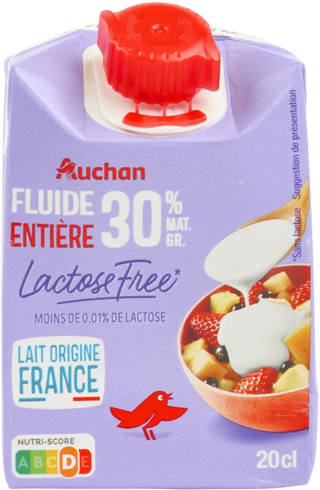 Crème fluide sans lactose