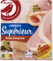 Jambon cuit supérieur avec couenne
