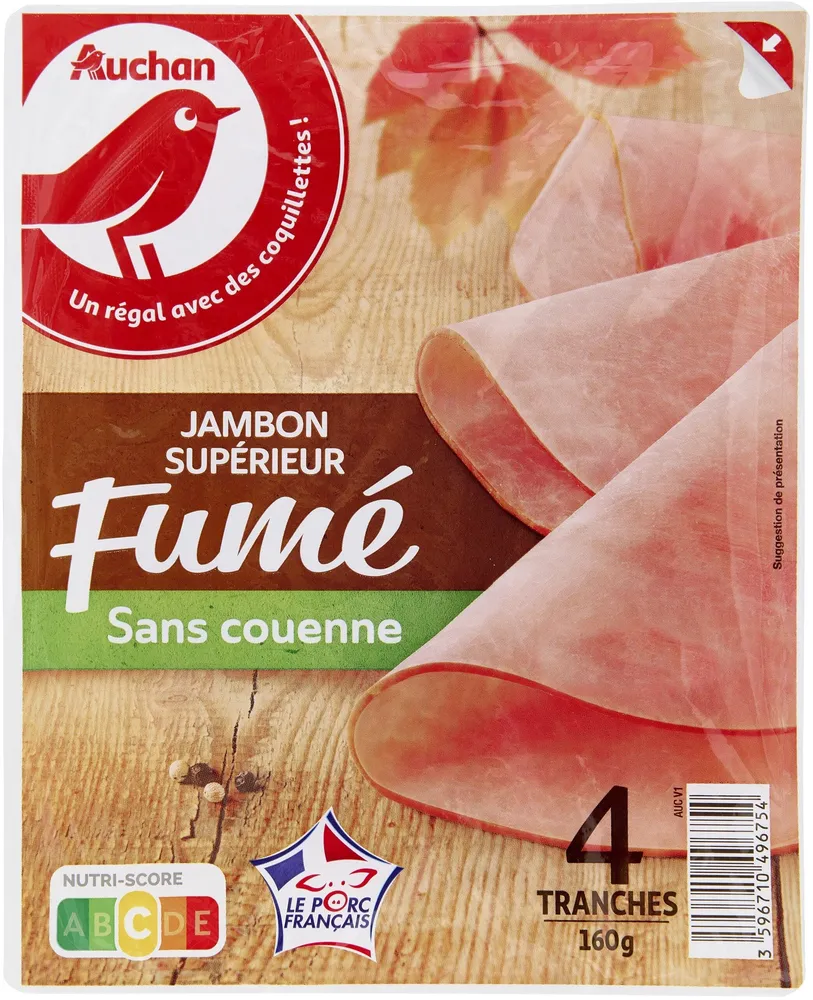 Jambon supérieur fumé sans couenne