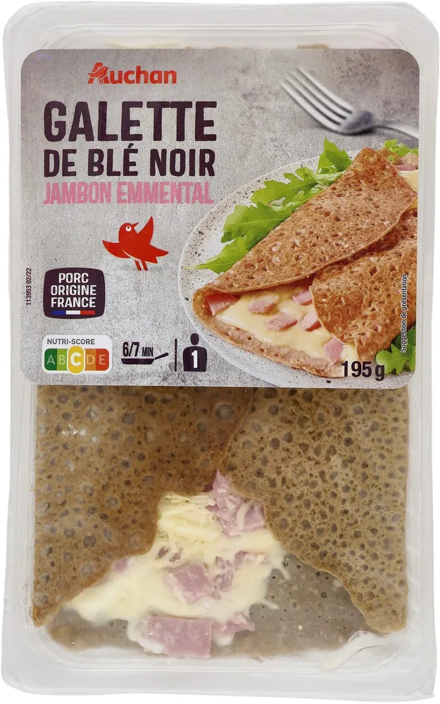 Galette de blé noir jambon emmental