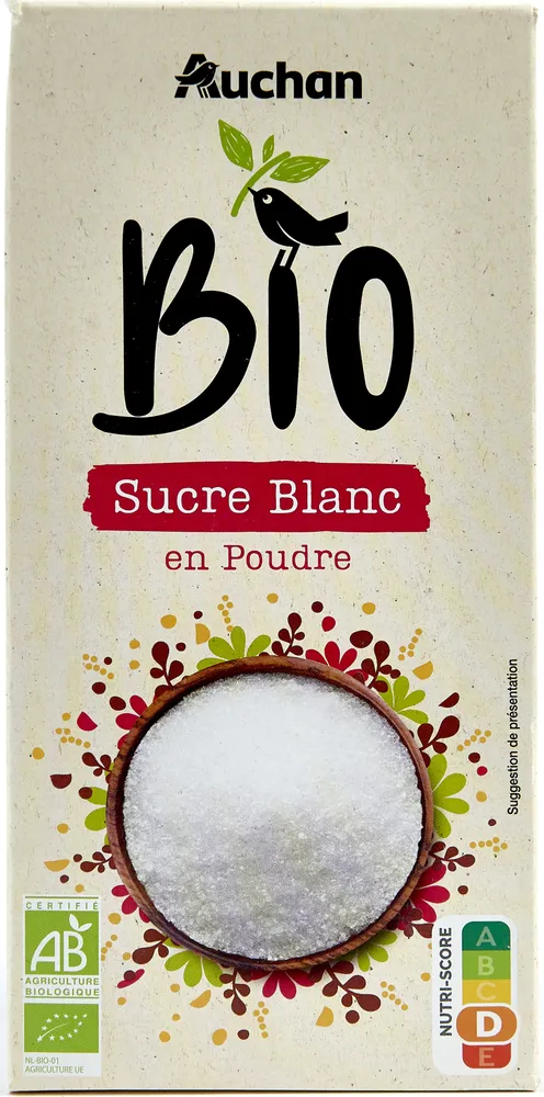 Sucre blanc en poudre Bio