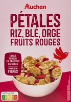 Pétales riz blé orge fruits rouges