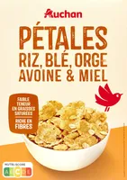 Petales riz blé orge avoine et miel