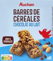 Barres de céréales chocolat au lait