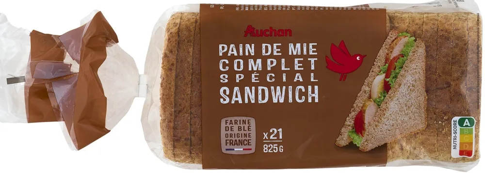 Pain de mie complet Grandes Tranches