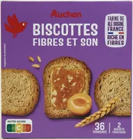 Biscottes complète fibres et son