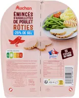 Emincés d'aiguillettes de poulet rôties