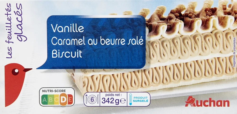 FeuilletéVanilleCaramel au beurre saléBiscuit
