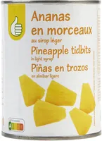 Ananas en morceaux au sirop leger