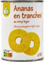 Ananas en tranches au sirop léger