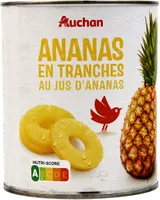 Ananas en tranches au jus d'ananas