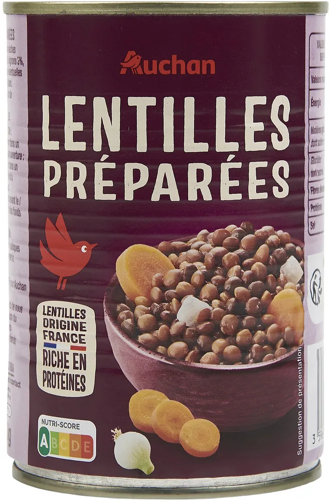 Lentilles préparées
