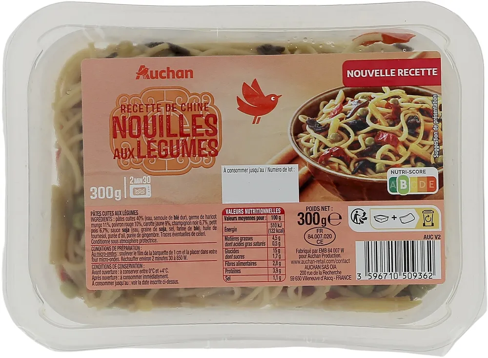 Nouilles aux légumes