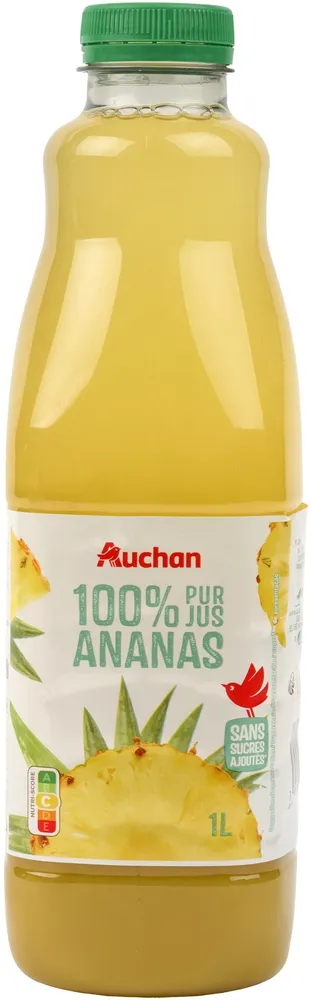 100% PJ ANANASSans sucres ajoutés** Comme tous les jus de fruits. Contient les sucres naturellement présents dans les fruits.