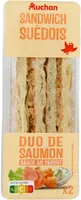 Sandwich suedois duo de saumon sauce au yaourt