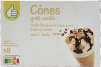 Cônes goût vanile