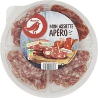Mon assiette apéro saucisson comté, saucisson noisettes, chorizo, saucisson sec