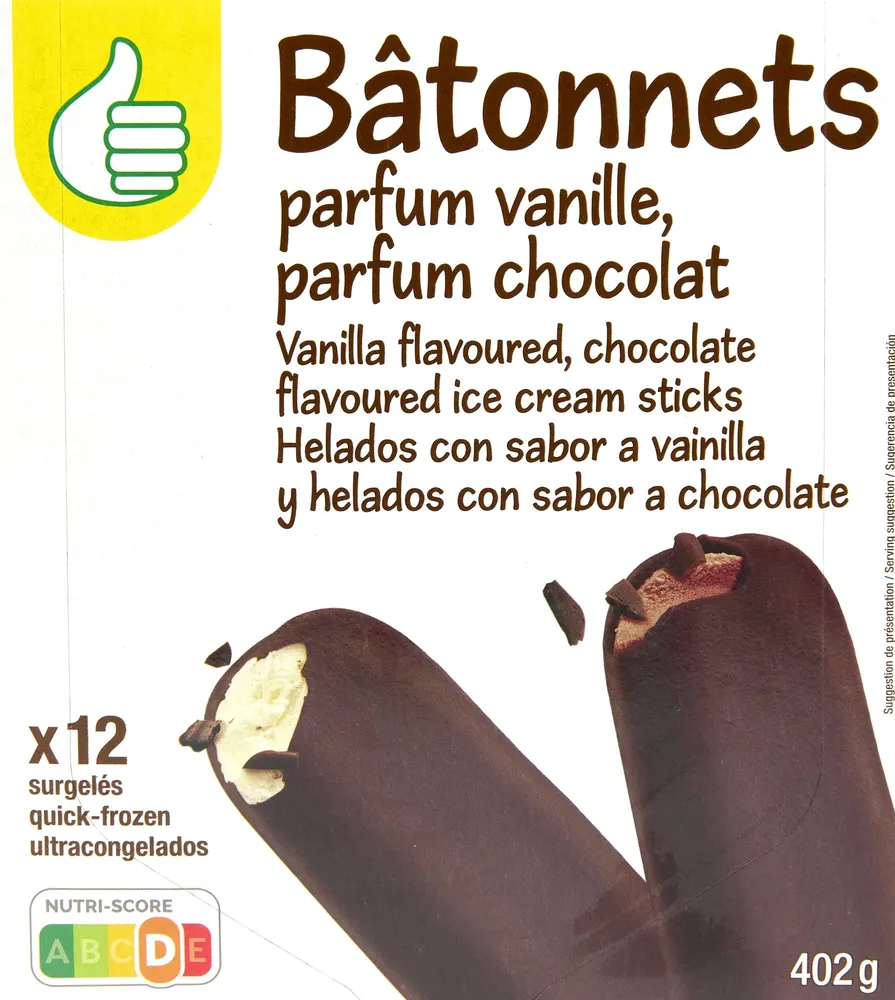 Bâtonnets parfum vanille, parfum chocolat