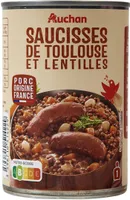 Saucisses de Toulouse aux Lentilles