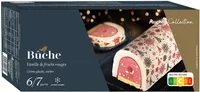 Bûche Vanille et fruits rougesCrème glacée, sorbet