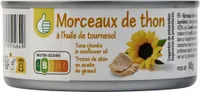 Morceaux de thon à l huile de tournesol