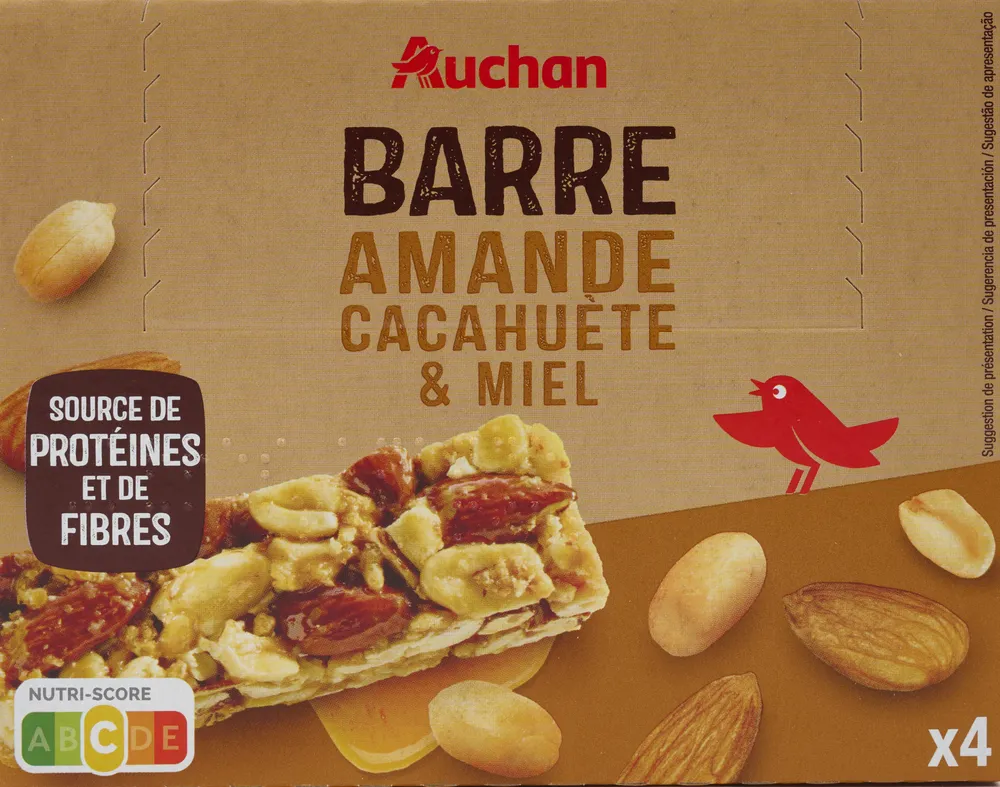 Barre amande cacahuète miel