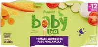 Tomate, courgette, pâtes et mozzarella