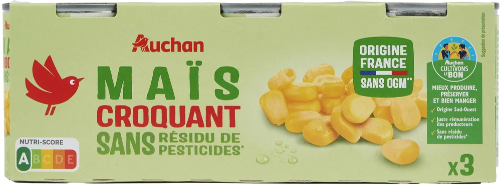 MAÏS CROQUANT SANS RÉSIDU DE PESTICIDES