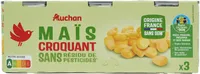 MAÏS CROQUANT SANS RÉSIDU DE PESTICIDES