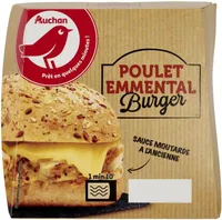 Burger Poulet Emmental sauce moutarde à l'ancienne