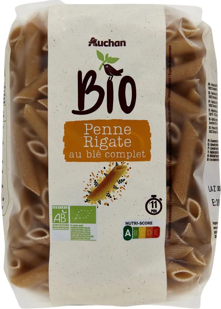 Penne rigate au blé complet