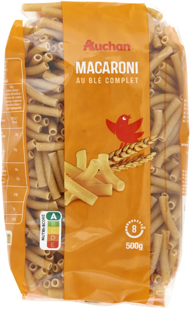 Macaroni au blé complet