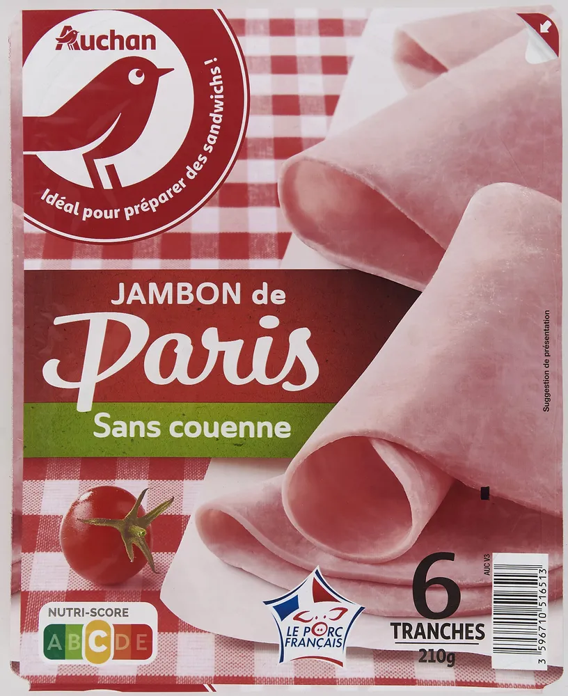 Jambon de paris sans couenne