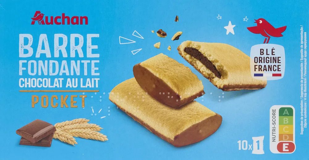Barre fondante chocolat au lait Pocket