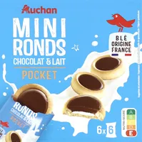 Mini rond chocolat et lait pocket