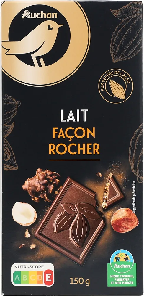 AUCHAN Lait façon rocher