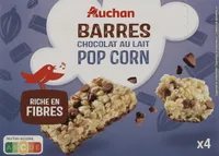Barres chocolat au lait pop corn