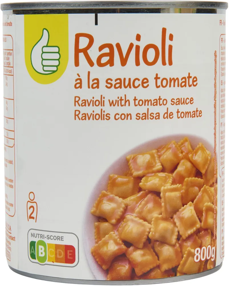 Ravioli à la sauce tomate