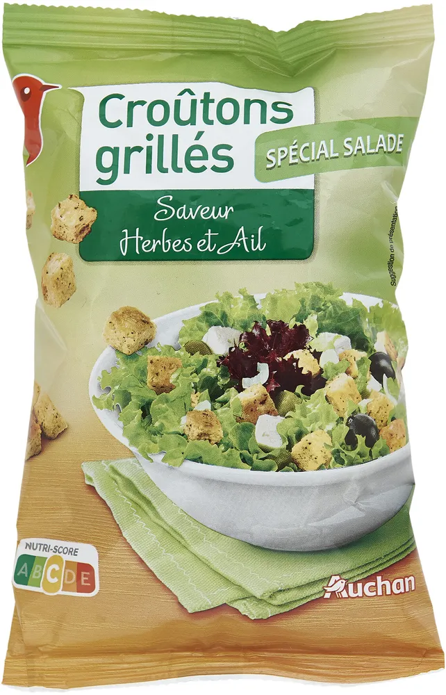 Croûtons grillés saveur herbes et ail spécial salade