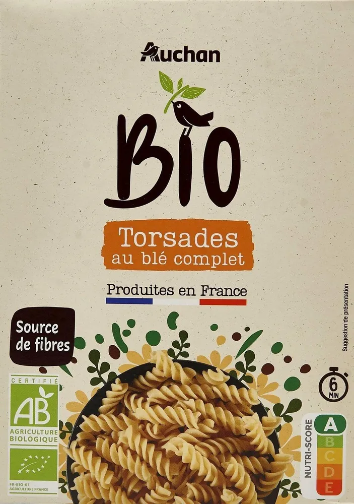 Torsades au blé complet