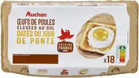 Oeufs de poules elevees au soldates du jour de ponte x18