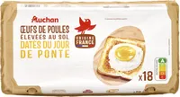 OEUFS DE POULEES ELEVEES AU SOLDatés du jour de ponteX18