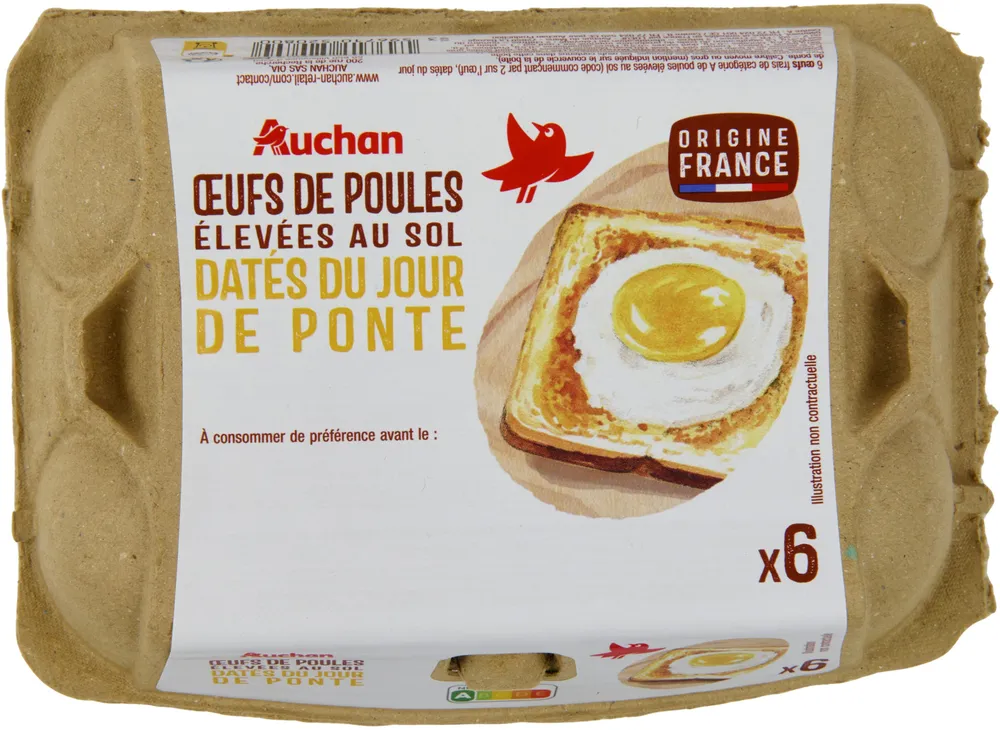 Œufs de poule élevées au sol